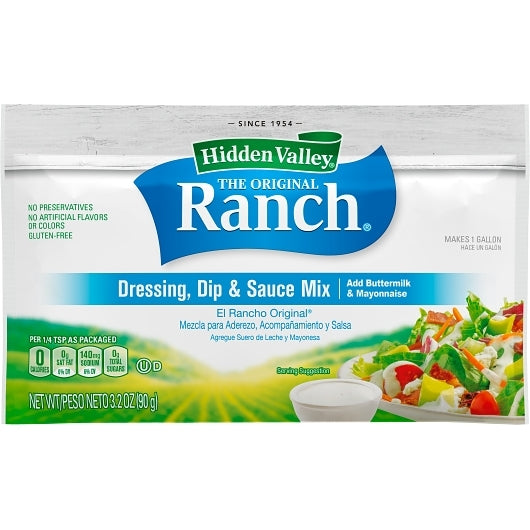 Hidden Valley Gluten Free Original Dry Mix Salad Dressing Mix, 18 x 3.2 oz Case - DOT product image 2