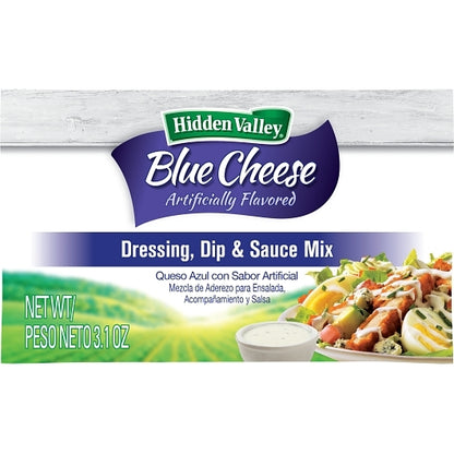 Hidden Valley Blue Cheese Dressing Mix, 18 x 3.1 oz Case - Condiments & Sauces
