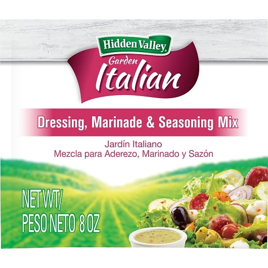Hidden Valley Garden Italian Marinade, Seasoning and Dressing Mix, 18 x 8 oz Case - Condiments & Sauces