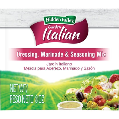Hidden Valley Garden Italian Marinade, Seasoning and Dressing Mix, 18 x 8 oz Case - Condiments & Sauces