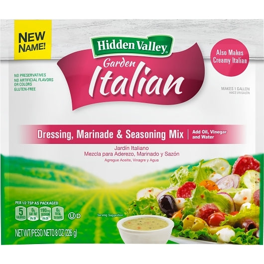 Hidden Valley Garden Italian Marinade, Seasoning and Dressing Mix, 18 x 8 oz Case - DOT product image 2