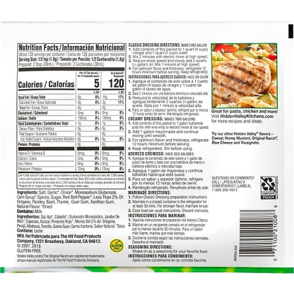 Hidden Valley Garden Italian Marinade, Seasoning and Dressing Mix, 18 x 8 oz Case - DOT product image 8
