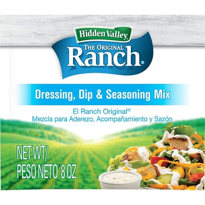 Hidden Valley Milk Based Original Ranch Dry Salad Dressing Mix, 12 x 8 oz Case - Condiments & Sauces