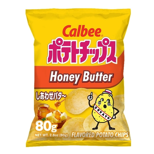 Calbee Potato Chips Honey Butter, 6 x 2.8 oz Case - Snacks