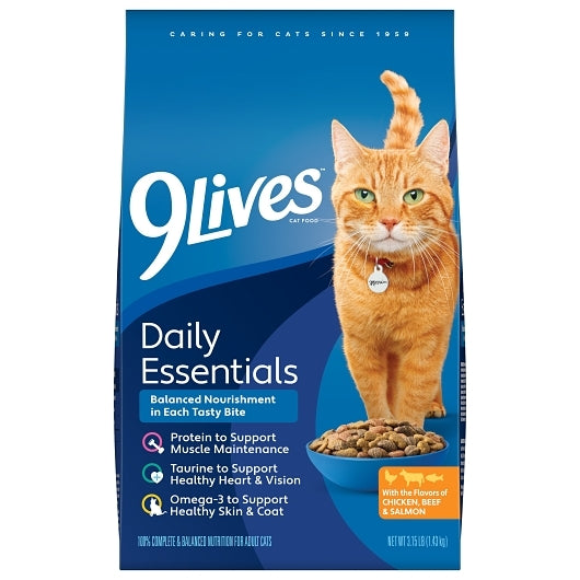 9Lives Chicken Beef And Salmon Flavor Cat Food Bag, 4 x 50.4 oz Case - Meat, Poultry & Seafood - image 2