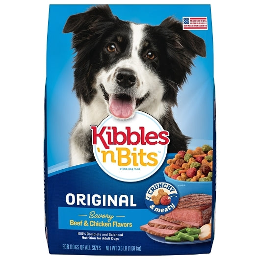 Kibbles N' Bits Savory Beef And Chicken Flavors Dry Dog Food Bag, 4 x 56 oz Case - Pet Food & Pet Care