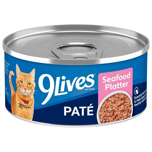 9Lives Seafood Platter Wet Cat Food, 24 x 5.5 oz Case - Meat, Poultry & Seafood