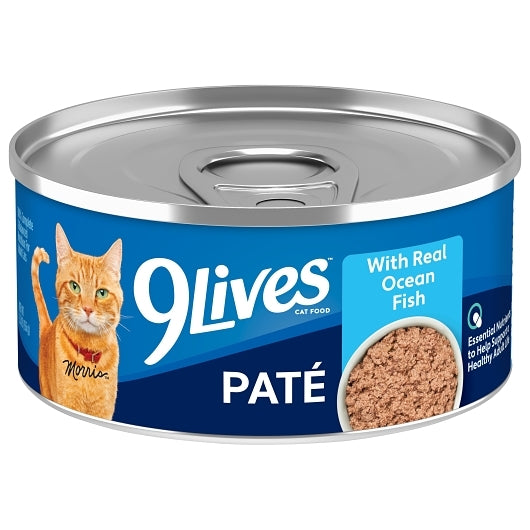 9Lives Wet Cat Food With Ocean Fish, 24 x 5.5 oz Case - Pet Food & Pet Care