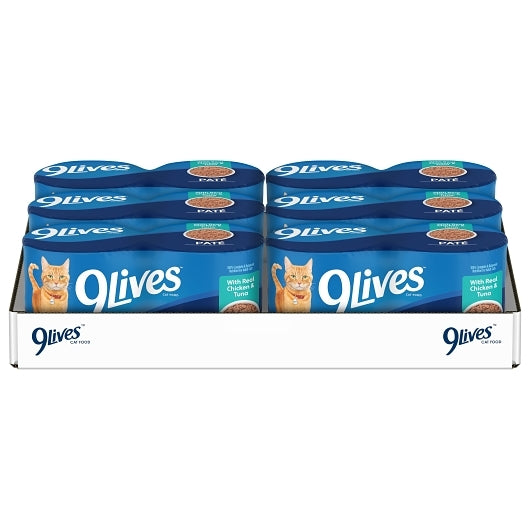 9Lives Chicken And Tuna Wet Cat Food, 6 x 22 oz Case - Pet Food & Pet Care - image 2