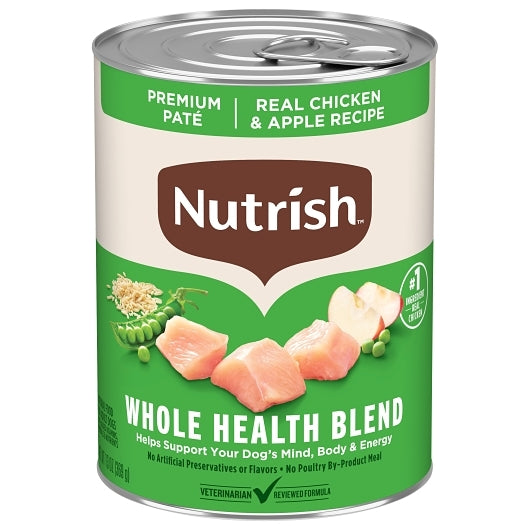 Rachael Ray Nutrish Real Chicken & Apple Pate Wet Dog Food, 12 x 13 oz Case - Pet Food & Pet Care