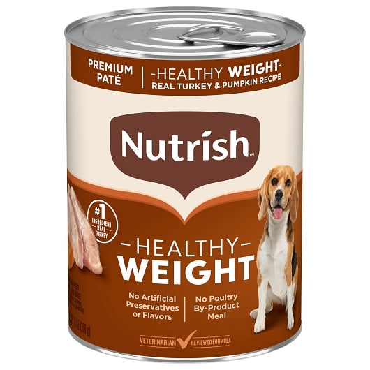 Rachael Ray Nutrish Weight Management Real Turkey & Pumpkin Pate Wet Dog Food, 12 x 13 oz Case - Pet Food & Pet Care
