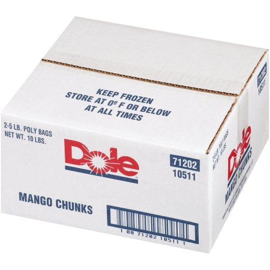 Dole All Natural Individual Quick Frozen Mango Chunks, 2 x 5 lb Case - DOT product image 2
