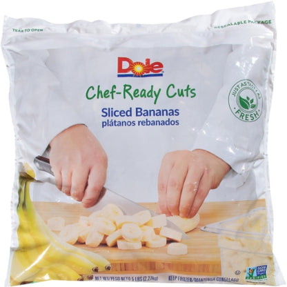 Dole Chef-Ready Individual Quick Frozen Sliced Banana Cuts, 2 x 5 lb Case - DOT product image 4