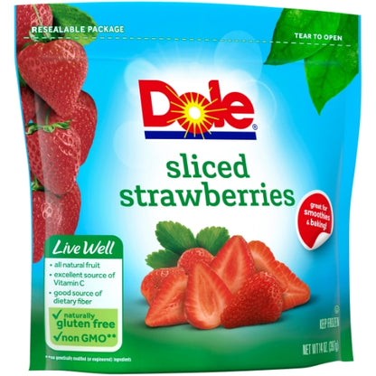 Dole Individual Quick Frozen Sliced Strawberry, 8 x 14 oz Case - DOT product image 3
