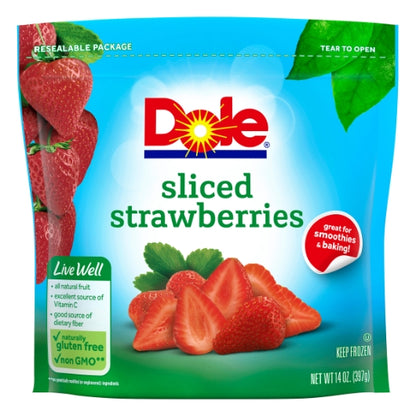 Dole Individual Quick Frozen Sliced Strawberry, 8 x 14 oz Case - DOT product image 2