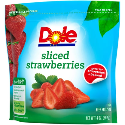 Dole Individual Quick Frozen Sliced Strawberry, 8 x 14 oz Case - DOT product image 5