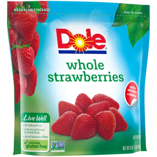 Dole All Natural Individual Quick Frozen Whole Strawberry, 8 x 16 oz Case - DOT product image 8