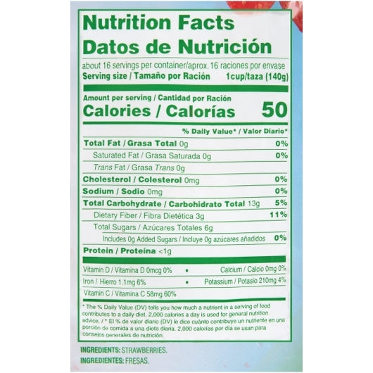 Dole Individual Quick Frozen Strawberry Diced, 2 x 5 lb Case - Frozen Fruit