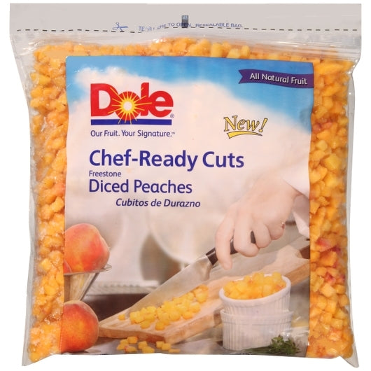 Dole Individual Quick Frozen Diced Peaches 3/8", 2 x 5 lb Case - DOT product image 2