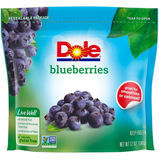 Dole Individually Quick Frozen All Natural Blueberry, 8 x 12 oz Case - DOT product image 8