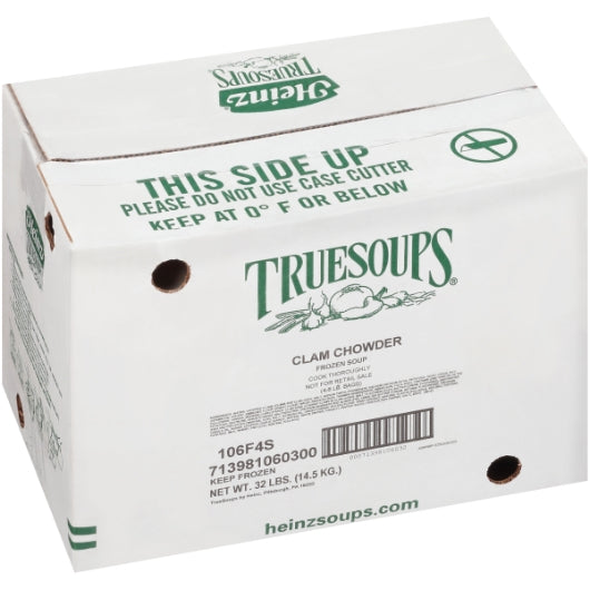 TrueSoups Clam Chowder Ready to Heat Clam Chowder, 1 x 14.5 KG Case - GS1 closed shipping case image