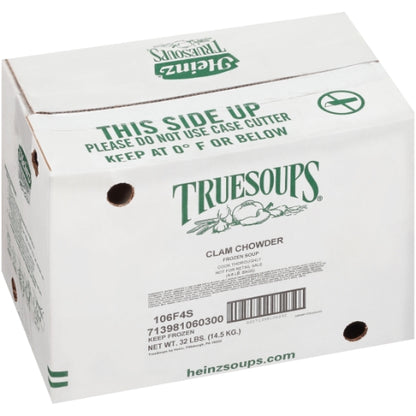 TrueSoups Clam Chowder Ready to Heat Clam Chowder, 1 x 14.5 KG Case - GS1 closed shipping case image