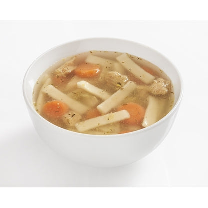 TrueSoups Old Fashioned Ready to Heat Old Fashioned Chicken Noodle Soup, 4 x 8 lb Case - GS1 raw or uncooked product image