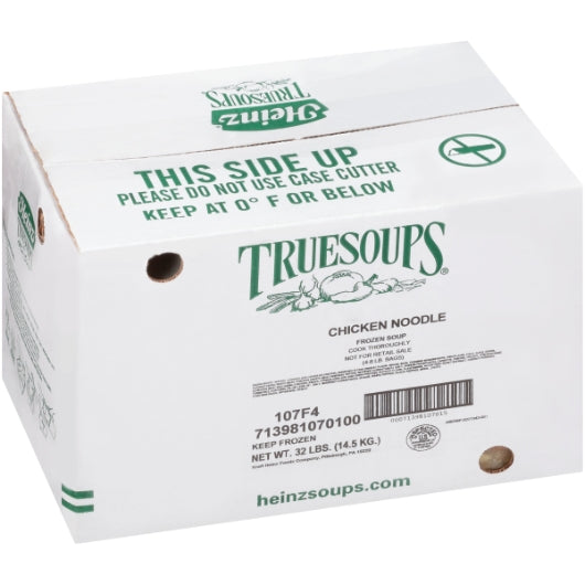 TrueSoups Old Fashioned Ready to Heat Old Fashioned Chicken Noodle Soup, 4 x 8 lb Case - GS1 closed shipping case image