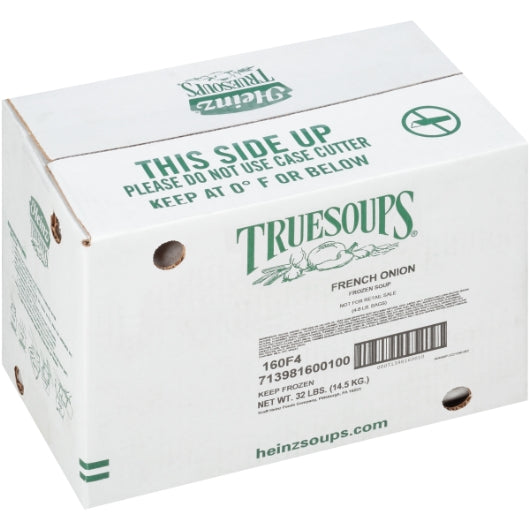 TrueSoups French Onion Ready to Heat French Onion Soup, 4 x 8 lb Case - GS1 closed shipping case image