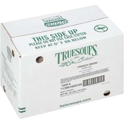 TrueSoups French Onion Ready to Heat French Onion Soup, 4 x 8 lb Case - GS1 closed shipping case image