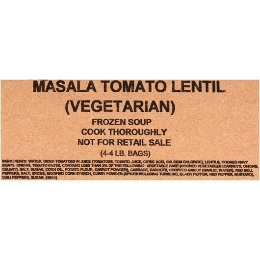 Chef Francisco Tomato Vegetarian Masala Tomato Lentil Soup, 4 x 4 lb Case - DOT product image 7