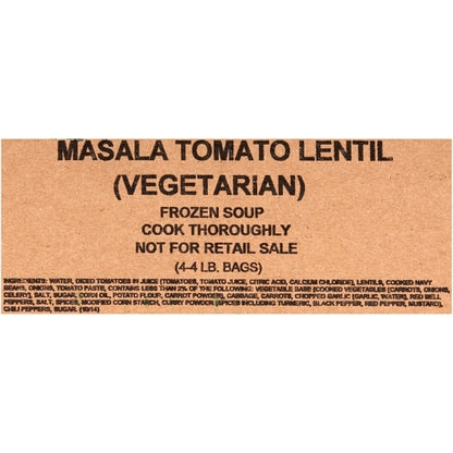 Chef Francisco Tomato Vegetarian Masala Tomato Lentil Soup, 4 x 4 lb Case - DOT product image 7