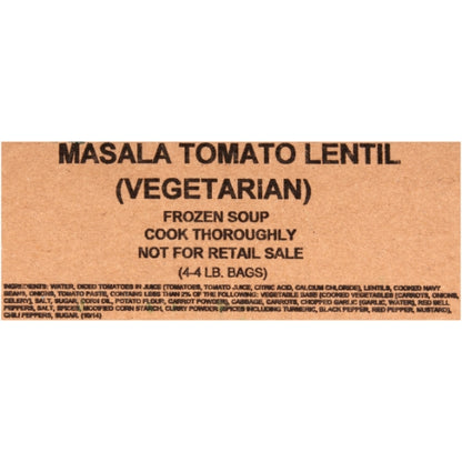 Chef Francisco Tomato Vegetarian Masala Tomato Lentil Soup, 4 x 4 lb Case - DOT product image 8