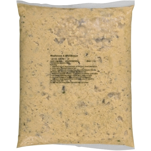 Chef Francisco Mushroom Vegetarian Mushroom & Brie Bisque Pouch, 4 x 4 lb Case - Prepared Foods