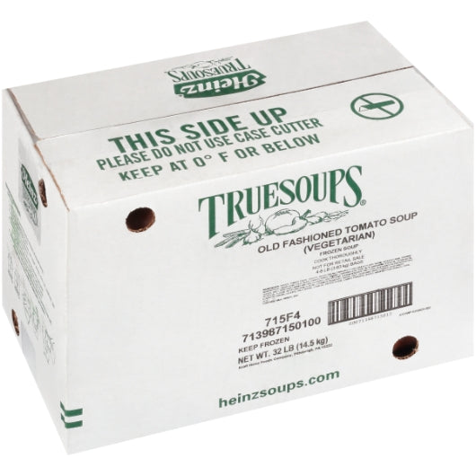 TrueSoups Old Fashioned Ready to Heat Old Fashioned Tomato Soup, 4 x 8 lb Case - GS1 closed shipping case image
