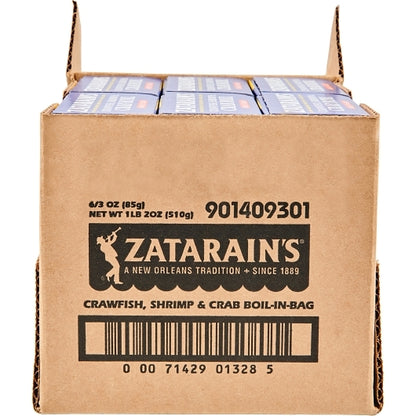 Zatarain's Crab Boil Dry Mix, 6 x 3 oz Case - GS1 open-case image