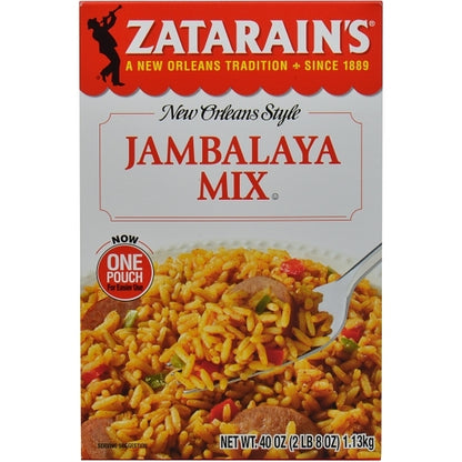 Zatarain`s Jambalaya Mix , 8 x 40 oz Case - Front/center packaged product image