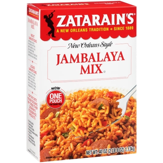 Zatarain's Jambalaya Mix, 8 x 40 oz Case - Pantry Ingredients