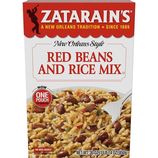 Zatarain's Red Beans & Rice Mix, 8 x 30 oz Case - Beans & Legumes