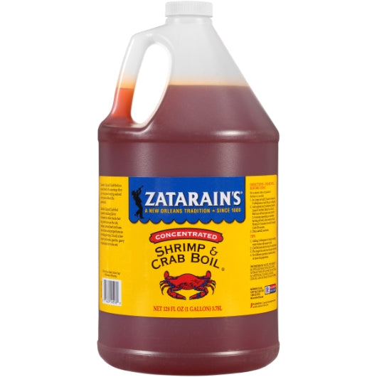 Zatarain`s Concentrated Liquid New Orleans Style Crawfish, Shrimp And Crab Boil, 4 x 1 GA Case - Front/center packaged product image