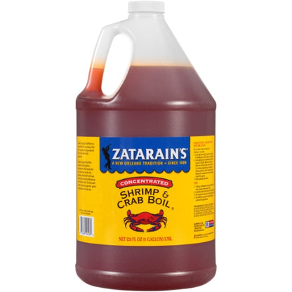 Zatarain`s Concentrated Liquid New Orleans Style Crawfish, Shrimp And Crab Boil, 4 x 1 GA Case - Front/center packaged product image