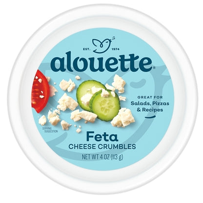 Alouette Crumbled Feta Cheese, 12 x 4 oz Case - Cheese & Dairy
