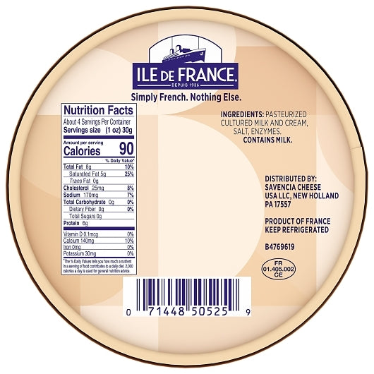 ILE De France Brie, 12 x 4.4 oz Case - DOT product image 4