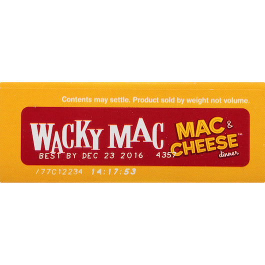Wacky Mac N Cheese, 24 x 5.5 oz Case - Alternate product angle or state