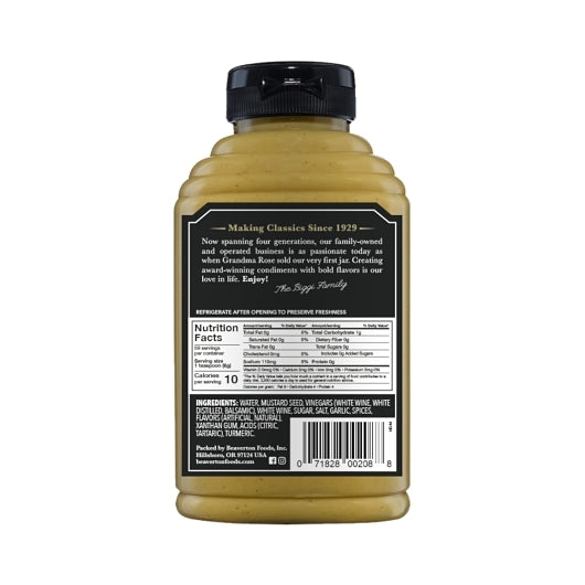 Beaver Dijon With Wine Mustard Bottle, 6 x 12.5 oz Case - Alternate product angle or state