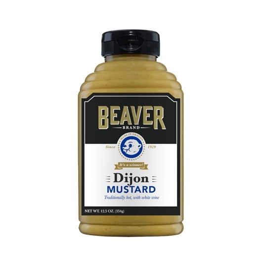 Beaver Dijon With Wine Mustard Bottle, 6 x 12.5 oz Case - Alternate product angle or state