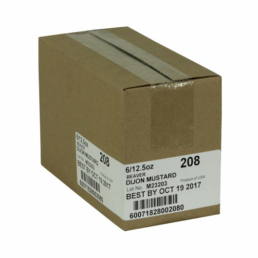 Beaver Dijon With Wine Mustard Bottle, 6 x 12.5 oz Case - DOT product image 2