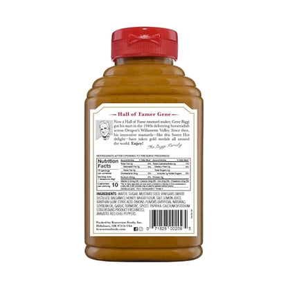 Beaver Sweet Hot Mustard Bottle, 6 x 13 oz Case - Condiments & Sauces