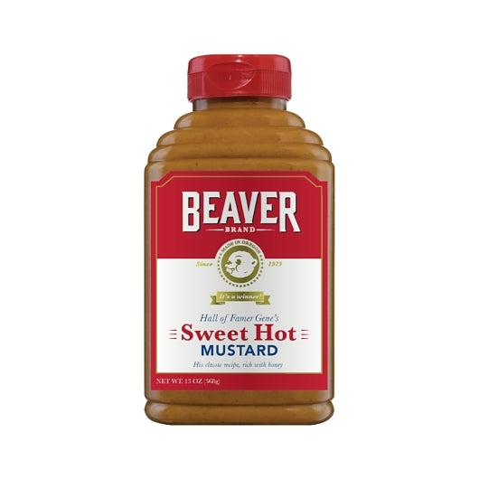 Beaver Sweet Hot Mustard Bottle, 6 x 13 oz Case - DOT product image 2