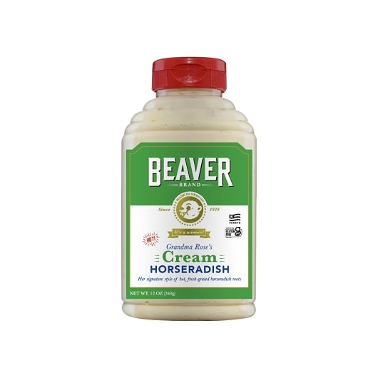 Beaver Cream Style Horseradish Bottle, 6 x 12 oz Case - Alternate product angle or state